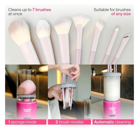 2-in-1 Electric Makeup Brush Cleaner Machine - Clean and Dry Makeup Brushes - Picture 2 of 5
